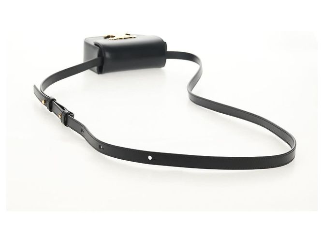 Céline Celine Vintage Triomphe Shoulder Leather Medium Noir - vue 6