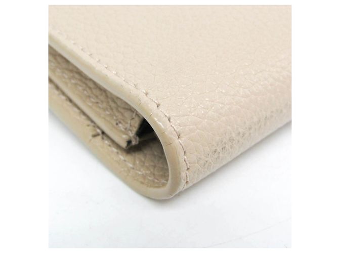 Saint Laurent Sac De Jour Souple Tarjetero de piel Beige - vista 6