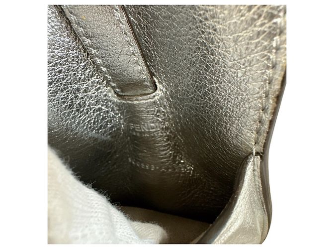 Fendi Silver Leather Fanny Pack Silvery - view 12