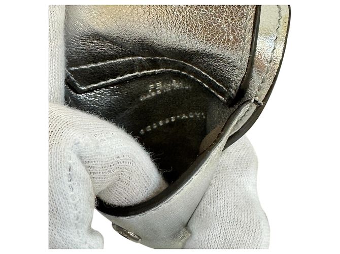 Fendi Silver Leather Fanny Pack Silvery - view 13