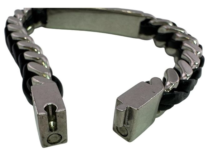 Pulseira de bracelete de elos curvos em prata SAINT LAURENT - vista 4