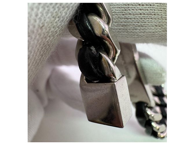 Pulseira de bracelete de elos curvos em prata SAINT LAURENT - vista 6