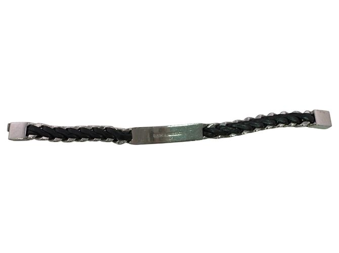 Pulseira de bracelete de elos curvos em prata SAINT LAURENT - vista 7