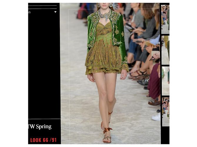 Etro Spring 2018 grüne bestickte Samtjacke - Ansicht 10