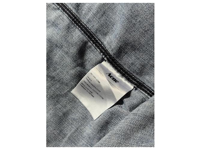 Acne Studios Camicia Western in Denim Blu - vista 9