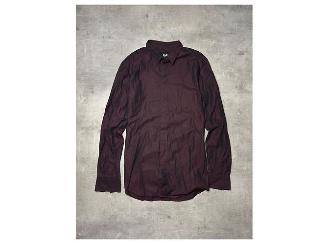 Camicia di seta Dolce & Gabbana da uomo - Bordeaux Bordò - vista 2
