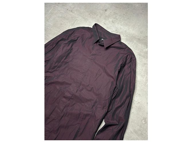 Camicia di seta Dolce & Gabbana da uomo - Bordeaux Bordò - vista 3