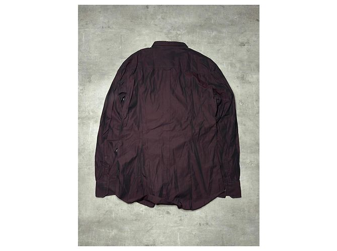 Camicia di seta Dolce & Gabbana da uomo - Bordeaux Bordò - vista 5
