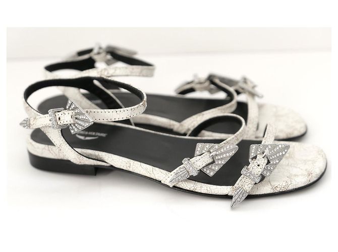 Zadig & Voltaire Sandali Paros Strass Bianco - vista 2