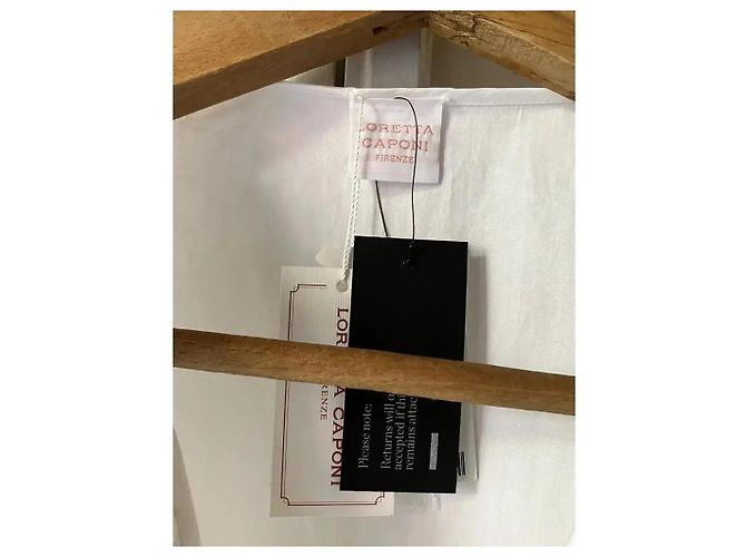 Autre Marque Loretta Caponi Baumwollbluse mit Rüschen - Weiß - Ansicht 6