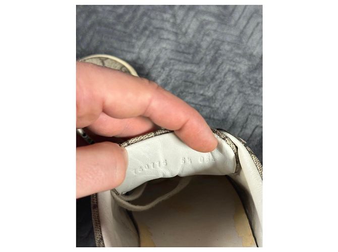 Gucci Ace Sneaker GG Supreme Canvas Rot Beige Grün - Ansicht 7