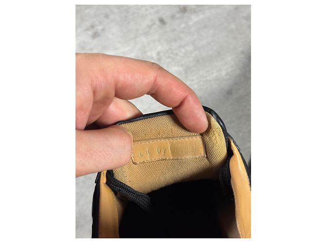 Sneaker Louis Vuitton Monogram in pelle nera Marrone Nero - vista 8