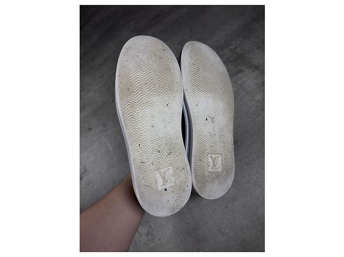 Sneakers Louis Vuitton Monogram in pelle nera Marrone Nero - vista 6