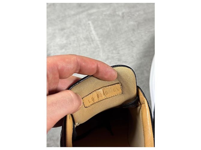 Sneakers Louis Vuitton Monogram in pelle nera Marrone Nero - vista 8