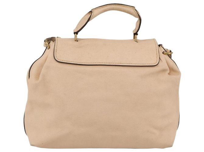 Chloé Borsa a tracolla convertibile Chloe Elsie in pelle Medium Beige - vista 2