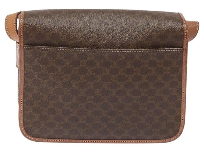 Céline Celine Vintage Macadam Circle Logo Canvas and Leather Marron - vue 2