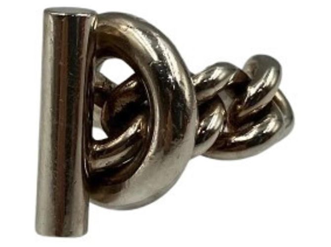 Hermès Hermes Silver Croisette Band Ring Silvery - view 4