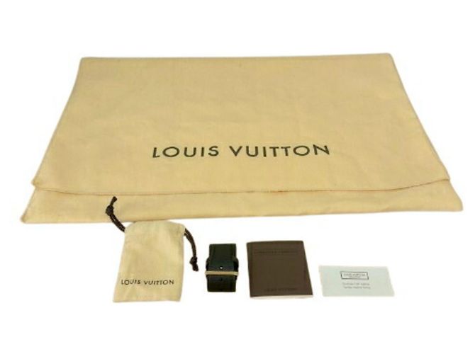 Borsa Louis Vuitton Monogram Empreinte Montaigne MM Nero - vista 9