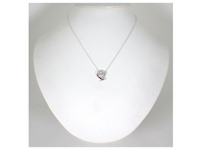 Collana con pendente Tiffany & Co. Loving Heart in argento sterling - vista 3