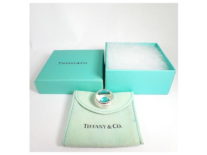 Anello Tiffany & Co. in argento sterling a doppia linea - vista 9