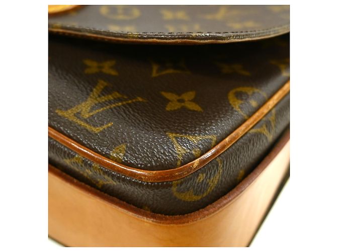 Borsa Louis Vuitton Cartouchiere Monogram Canvas GM Marrone - vista 7