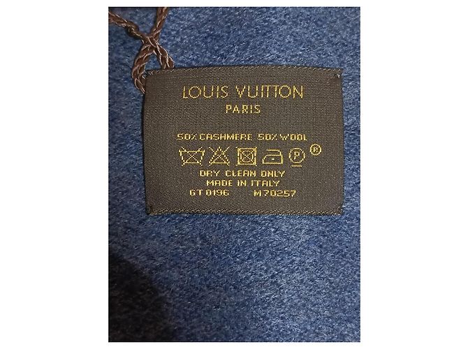 Louis Vuitton Bufanda Monogram de Lana y Cachemira - Azul - vista 2