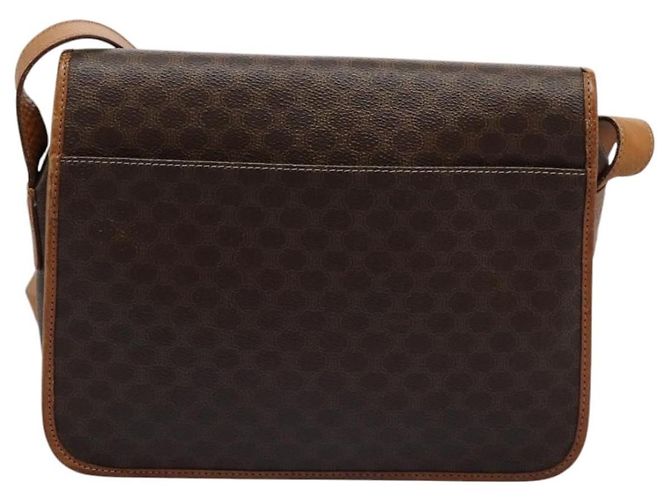 Céline Celine Vintage Macadam Canvas and Leather Marron - vue 2