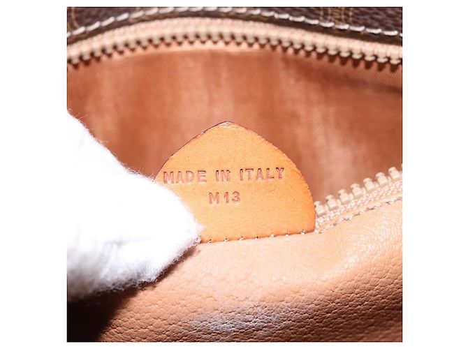 Céline Celine Vintage Macadam Canvas and Leather Marron - vue 7