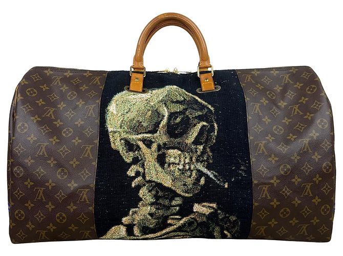 Louis Vuitton Keepall 60 Personnalisé Van Gogh Marrone Multicolore - vista 2