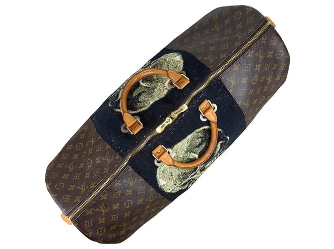 Louis Vuitton Keepall 60 Personnalisé Van Gogh Marrone Multicolore - vista 5