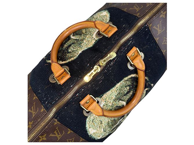 Louis Vuitton Keepall 60 Personnalisé Van Gogh Marrone Multicolore - vista 8