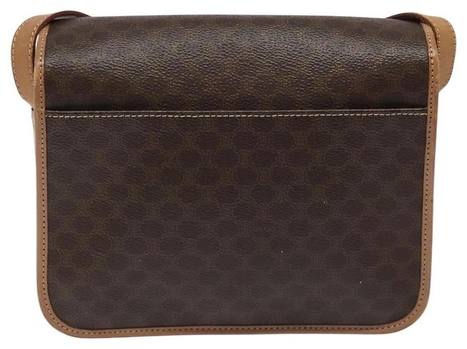 Céline Celine Vintage Macadam Canvas and Leather Marron - vue 2