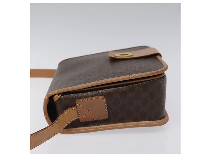 Céline Celine Vintage Macadam Canvas and Leather Marron - vue 4