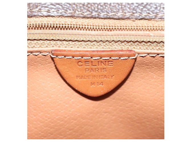 Céline Celine Vintage Macadam Canvas and Leather Marron - vue 6