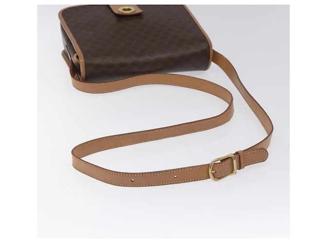 Céline Celine Vintage Macadam Canvas and Leather Marron - vue 7