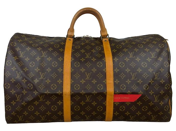 Borsa Louis Vuitton Keepall 60 Birth of Venus Custom Marrone Multicolore - vista 2