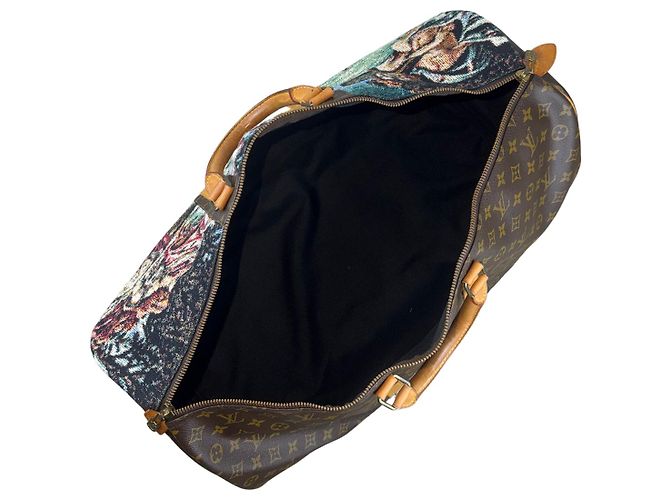 Borsa Louis Vuitton Keepall 60 Birth of Venus Custom Marrone Multicolore - vista 6