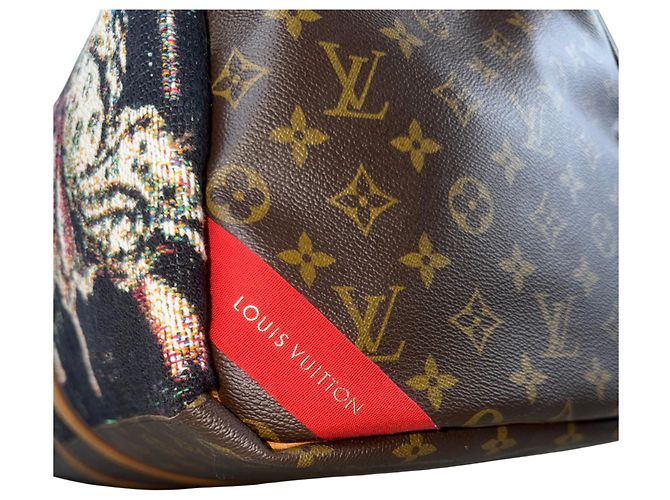 Borsa Louis Vuitton Keepall 60 Birth of Venus Custom Marrone Multicolore - vista 8
