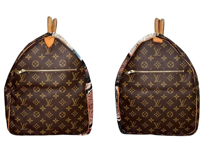 Louis Vuitton Keepall 60 Persistence of Memory Dali Marrom Branco Bege - vista 7