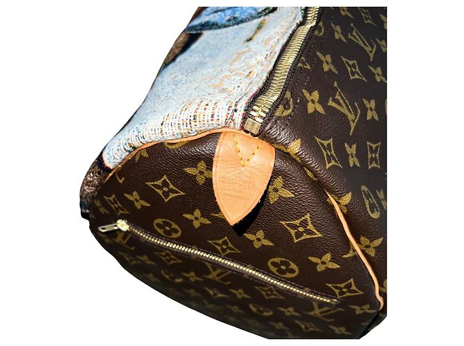 Louis Vuitton Keepall 60 Persistence of Memory Dali Marrom Branco Bege - vista 9