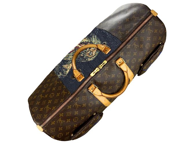 Louis Vuitton Keepall 60 Custom Goya Saturn Devouring His Son Braun Mehrfarben Monogramm - Ansicht 4