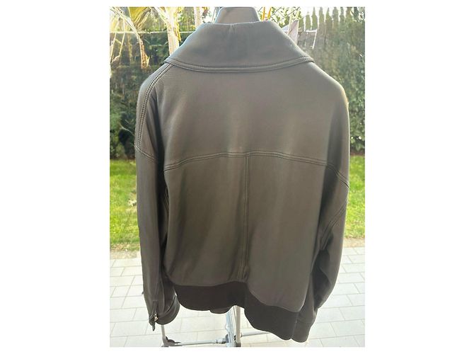 Gianni Versace schwarze Lederjacke mit Medusa-Futter - Ansicht 2