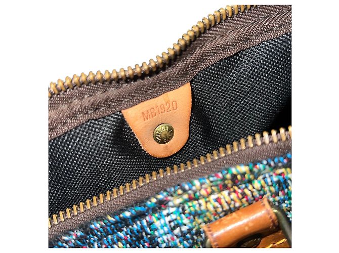 Louis Vuitton Speedy 35 The Starry Night Custom Van Gogh Borsa Marrone Bianco Blu Giallo - vista 9