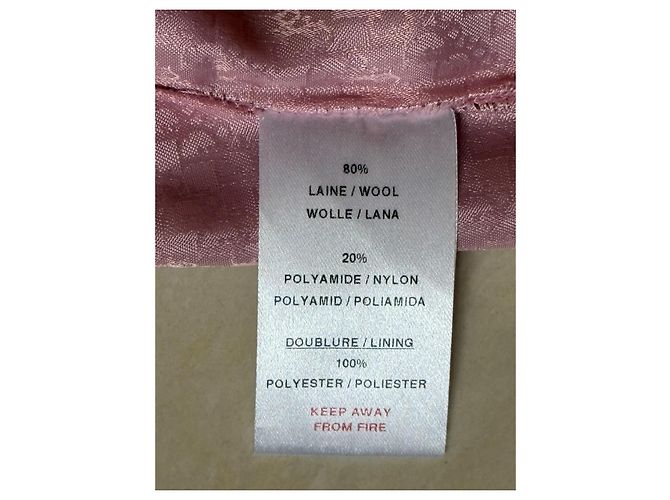 Dior Pantalones acampanados de lana con detalle "1" Gris - vista 5