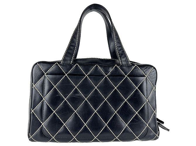 Borsa in pelle nera Chanel Nero - vista 3