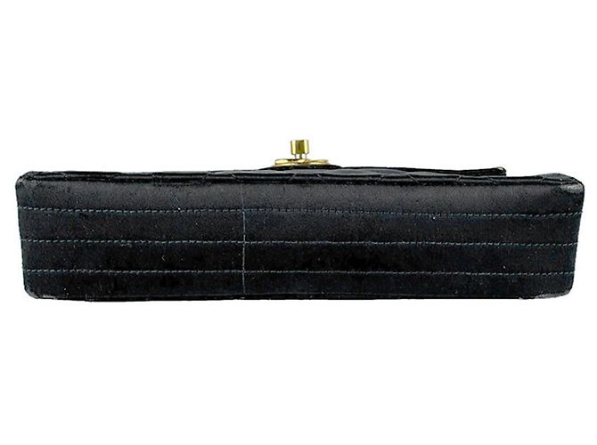 Borsa a tracolla in raso nero Chanel - vista 4