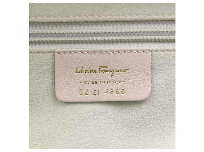 Borsa a tracolla Salvatore Ferragamo Gancini Beige - vista 17