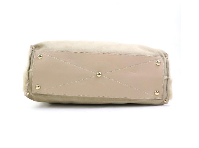 Borsa a tracolla Salvatore Ferragamo Gancini Beige - vista 4