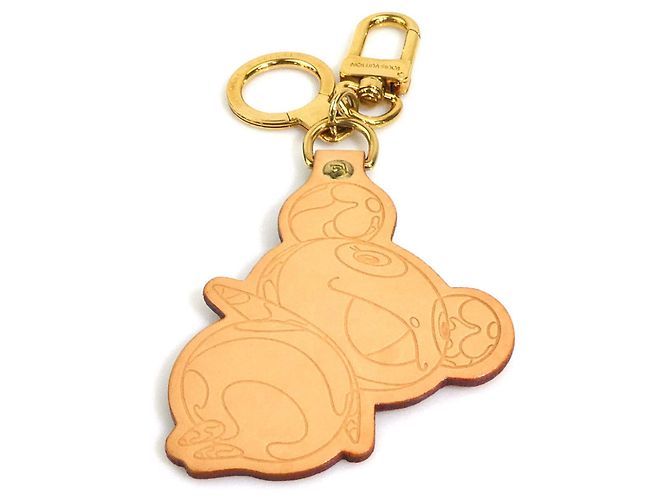 Louis Vuitton Charm Keyring Porte Clés Beige D'oro - vista 2