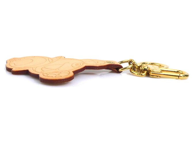 Louis Vuitton Charm Keyring Porte Clés Beige D'oro - vista 3